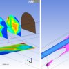 Prognoza rozkładu stężeń metanu na wylocie ze ściany (układ U) w którym zastosowana została przegroda wentylacyjna (w oparciu o obliczenia CFD w oprogramowaniu AnSys CFX)